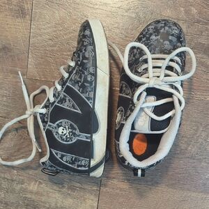 Kids Heelys Skull Pattern High-Top Sneakers